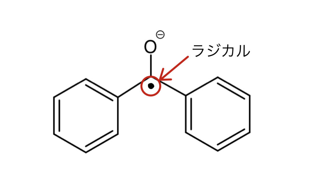 ベンゾフェノン、ラジカル