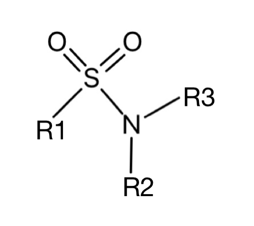 スルホンアミド系の化学構造式の図