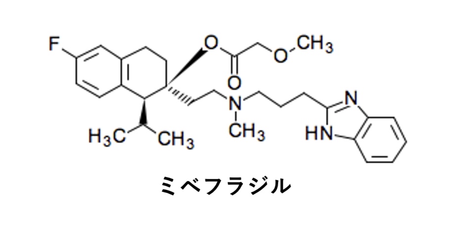 ミベフラジルの化学構造式