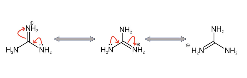 グアニジンの共鳴構造
